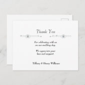 CARTE DE REMERCIEMENTS mariage (Devant / Derrière)