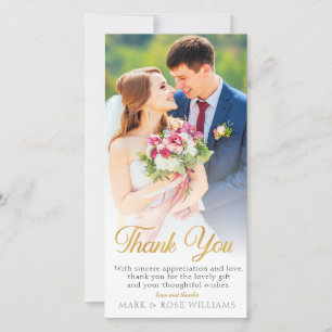 carte de remerciements mariage
