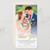 carte de remerciements mariage (Devant / Derrière)