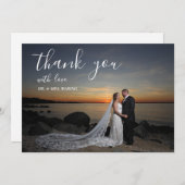 Carte de remerciements mariage (Devant / Derrière)