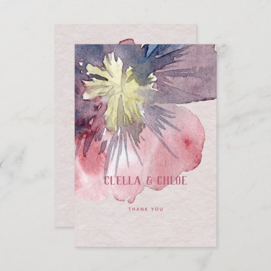 Carte de remerciements Mariage (Devant / Derrière)