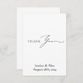 carte de remerciements mariage (Devant / Derrière)