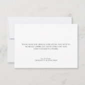 Carte De Remerciements Mariage (Dos)
