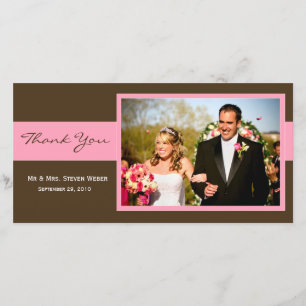 Carte de remerciements mariage