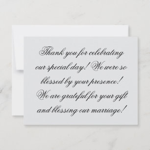Carte de remerciements mariage