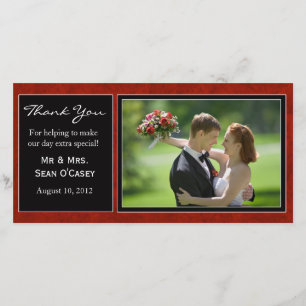 Carte de remerciements mariage