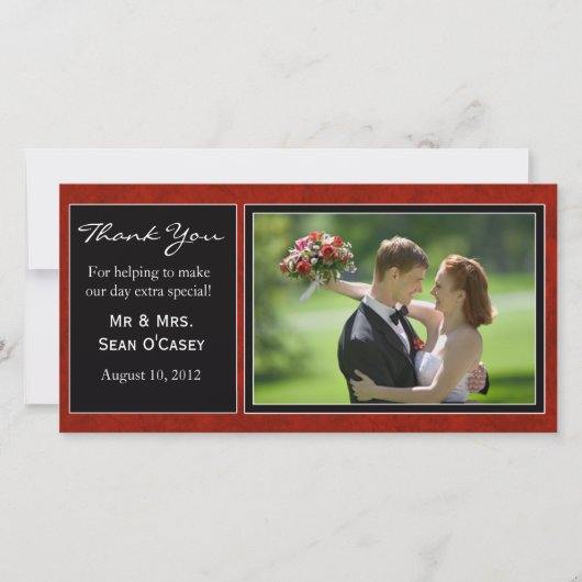 Carte de remerciements mariage (Devant)