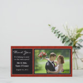Carte de remerciements mariage (Debout devant)