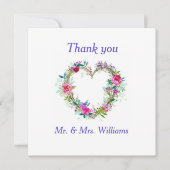 carte de remerciements mariage (Devant)