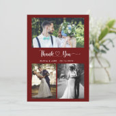 Carte De Remerciements Mariage 4 Photo Collage (Debout devant)