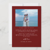 Carte De Remerciements Mariage 4 Photo Collage (Dos)