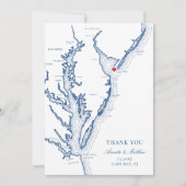 Carte De Remerciements Mariage à Cape May New Jersey Plat (Devant)