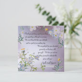 Carte de remerciements Mariage à fleurs blanches (Debout devant)