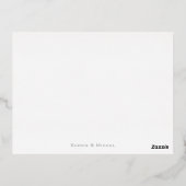 Carte de remerciements Mariage à huile d'argent Ma (Verso)