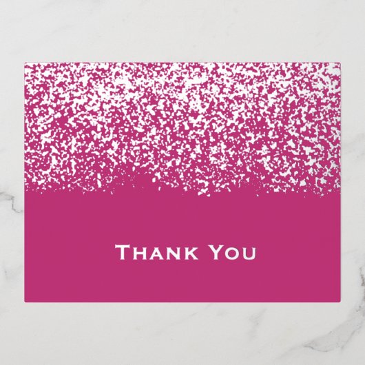 Carte de remerciements Mariage à huile d'argent Ma (Recto)