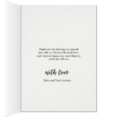 Carte de remerciements Mariage à la main moderne (Intérieur (Droit))