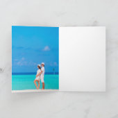 Carte De Remerciements Mariage à la plage avec lune de miel Photo à l'int (Intérieur)