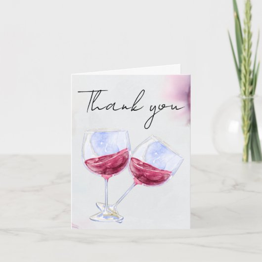 Carte De Remerciements Mariage à la vigne shower (Devant)