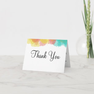 Carte De Remerciements Mariage à l'aquarelle et gouache artistique