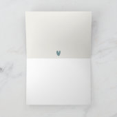 CARTE DE REMERCIEMENTS MARIAGE À L'AQUARELLE FLEURIE BLEU FONCÉ OR VERT (Intérieur)