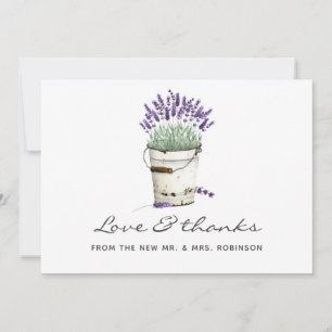 Carte De Remerciements Mariage à l'aquarelle lavande