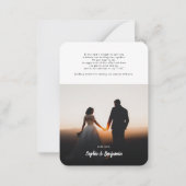 Carte de remerciements Mariage à lettre-main (Dos)