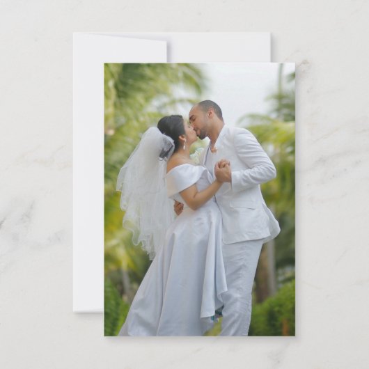 carte de remerciements mariage à l'eucalyptus (Dos)