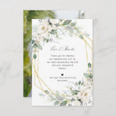 carte de remerciements mariage à l'eucalyptus (Devant / Derrière)