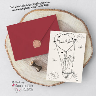 Carte de remerciements Mariage à main