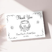 Carte De Remerciements Mariage à main fantaisiste