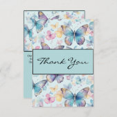 Carte De Remerciements Mariage à papillon lunaire (Devant / Derrière)