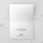 Carte De Remerciements Mariage à plis rose classique (Intérieur)