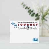 Carte de remerciements Mariage à thème Vintage voy (Debout devant)