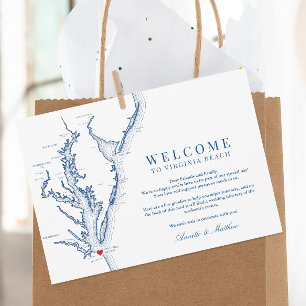 Carte De Remerciements Mariage à Virginia Beach : lettre de bienvenue et