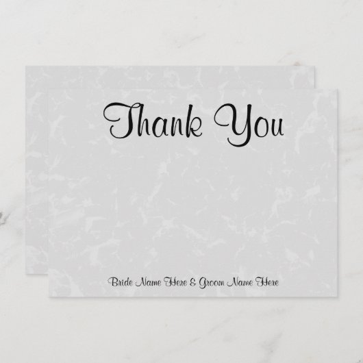 Carte De Remerciements Mariage abstrait subtil gris en pastel d'arrière - (Devant / Derrière)
