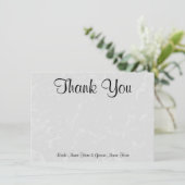 Carte De Remerciements Mariage abstrait subtil gris en pastel d'arrière - (Debout devant)