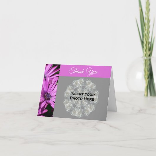 Carte De Remerciements Mariage africain des marguerites (Devant)