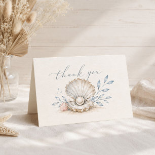 Carte De Remerciements Mariage Amour & Plage Enregistrez la Date