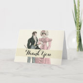 Carte De Remerciements Mariage antique homme femme mode 1823 (Devant)