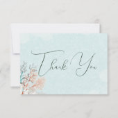 Carte De Remerciements Mariage Aqua Ocean Shells (Devant)