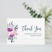 Carte de remerciements Mariage aquarelle (Debout devant)