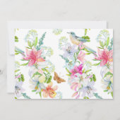 Carte De Remerciements Mariage Aquarelle Lys (Dos)