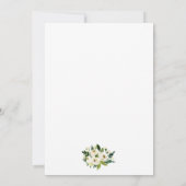 Carte De Remerciements Mariage Aquarelle Vert Blanc Floral Photo (Dos)
