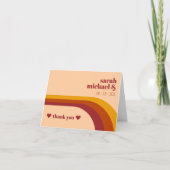 Carte De Remerciements Mariage Arche courbe rétro Favoriser (Devant)