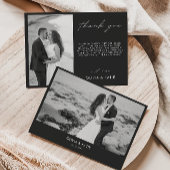 Carte de remerciements Mariage arrière