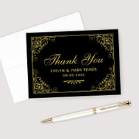 Mariage Art déco noir et or vintage