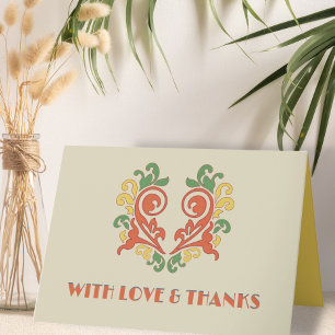 Carte de remerciements Mariage Art nouveau