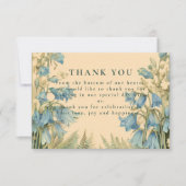 Carte De Remerciements Mariage Art Nouveau Bluebell (Devant)