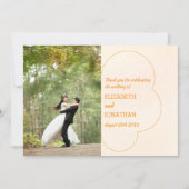 Carte De Remerciements Mariage au coucher du soleil orange (Devant)