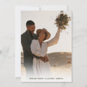 Carte De Remerciements Mariage au désert Boho Cactus Arizona (Dos)